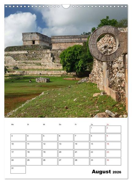 Produktbild: Das mystische Land der Maya. Mexiko-Yucatan (Wandkalender 2026 DIN A3 hoch), CALVENDO Monatskalender