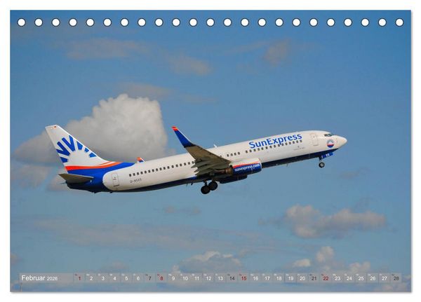 Produktbild: Flugzeuge - Eindrucksvolle Riesen am Himmel (Tischkalender 2026 DIN A5 quer), CALVENDO Monatskalender
