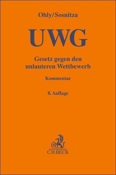 Produktbild: Gesetz gegen den unlauteren Wettbewerb. UWG