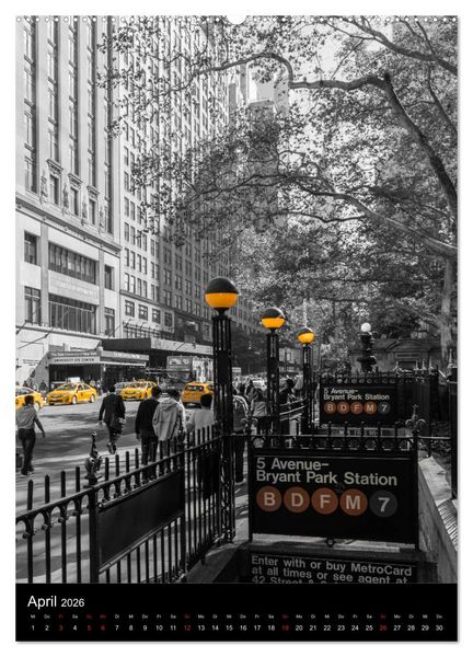 Produktbild: New York City - Color Glow Edition (Wandkalender 2026 DIN A2 hoch), CALVENDO Monatskalender