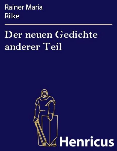 Produktbild: Der neuen Gedichte anderer Teil