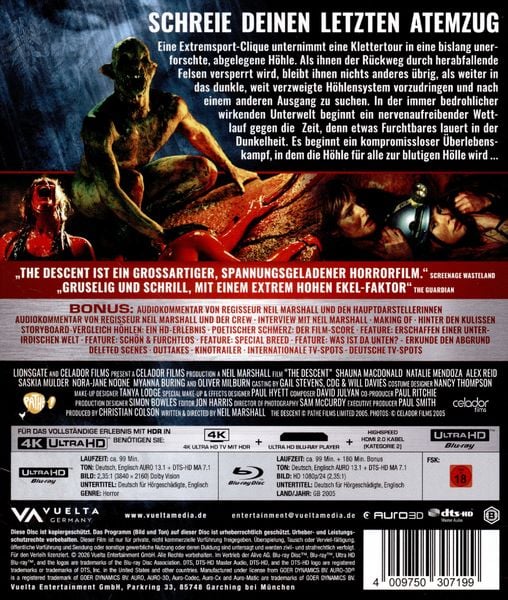 Produktbild: The Descent (4K Ultra HD+ Bonus-Blu-ray)