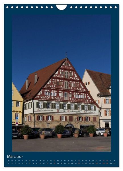 Produktbild: Esslingen am Neckar - Sehenswertes (Wandkalender 2027 DIN A4 hoch), CALVENDO Monatskalender