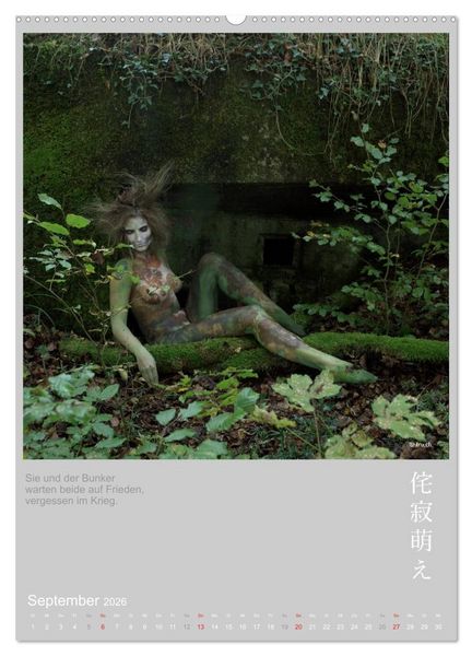 Produktbild: wabi sabi moe - hinrei&szlig;end vergammelt erotisch - Akt/Bodypainting (Wandkalender 2026 DIN A2 hoch), CALVENDO Monatskalender