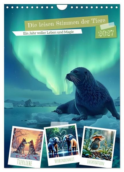 Produktbild: Die leisen Stimmen der Tiere (Wandkalender 2027 DIN A4 hoch), CALVENDO Monatskalender