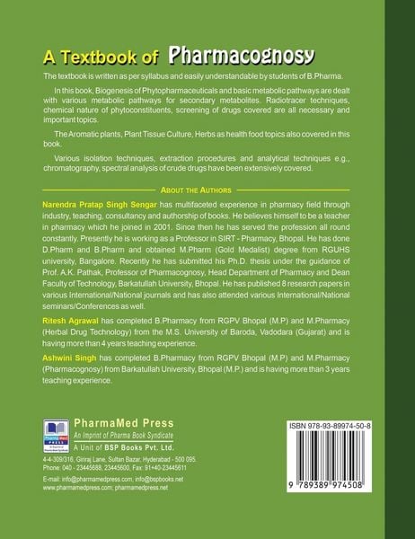 Produktbild: A Textbook of Pharmacognosy