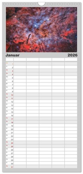 Produktbild: Familienplaner 2026 - Deepsky XVIII mit 5 Spalten (Wandkalender, 21 x 45 cm) CALVENDO
