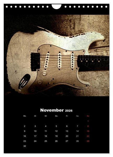 Produktbild: Vintage Gitarren (Wandkalender 2026 DIN A4 hoch), CALVENDO Monatskalender