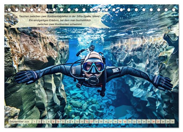 Produktbild: Abenteuerideen f&uuml;r Adrenalin Junkies (Tischkalender 2026 DIN A5 quer), CALVENDO Monatskalender