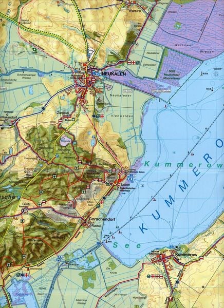 Produktbild: Rad-, Wander- und Gew&auml;sserkarte Kummerower See, Mecklenburgische Schweiz