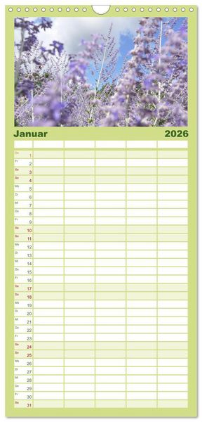 Produktbild: Familienplaner 2026 - Garten von unten. Ein Perspektivwechsel mit 5 Spalten (Wandkalender, 21 x 45 cm) CALVENDO