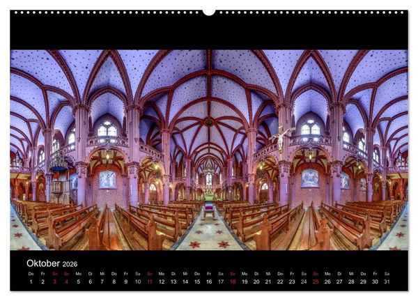 Produktbild: Kapellen, Kirchen und Kathedralen 2026 (hochwertiger Premium Wandkalender 2026 DIN A2 quer), Kunstdruck in Hochglanz