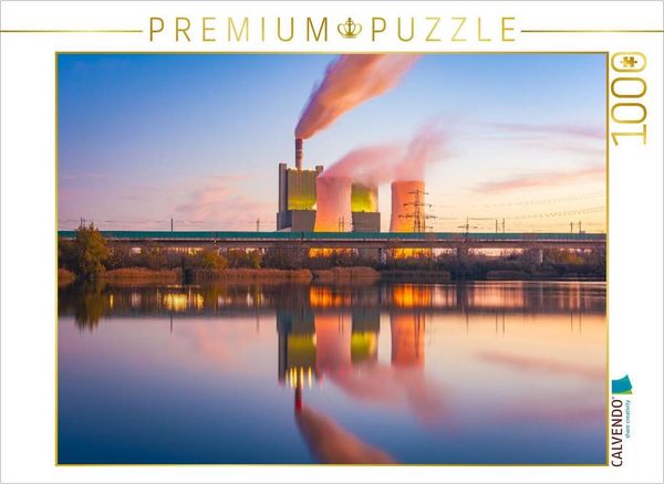CALVENDO Puzzle Chemiefabrik und Saale-Elster-Talbrücke | 1000 Teile Lege-Größe 64x48cm Foto-Puzzle für glückliche Stunden