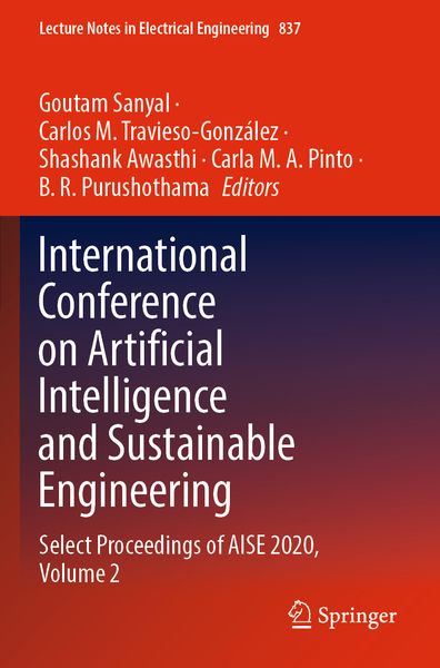 Produktbild: International Conference on Artificial Intelligence and Sustainable Engineering