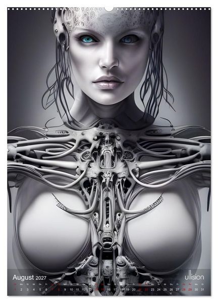 Produktbild: Biomechanic Portrait - Sch&ouml;nheit zwischen Mensch und Maschine (hochwertiger Premium Wandkalender 2027 DIN A2 hoch), Kunstdruck in Hochglanz