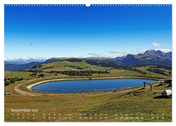 Produktbild: Urlaub auf der Seiser Alm (hochwertiger Premium Wandkalender 2026 DIN A2 quer), Kunstdruck in Hochglanz