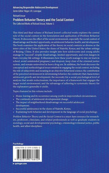 Produktbild: Problem Behavior Theory and the Social Context
