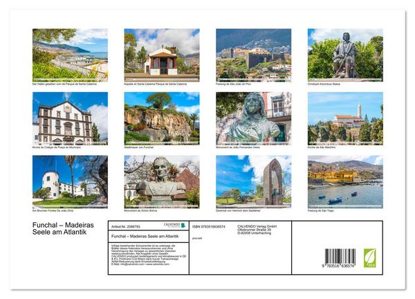 Produktbild: Funchal &ndash; Madeiras Seele am Atlantik (hochwertiger Premium Wandkalender 2026 DIN A2 quer), Kunstdruck in Hochglanz