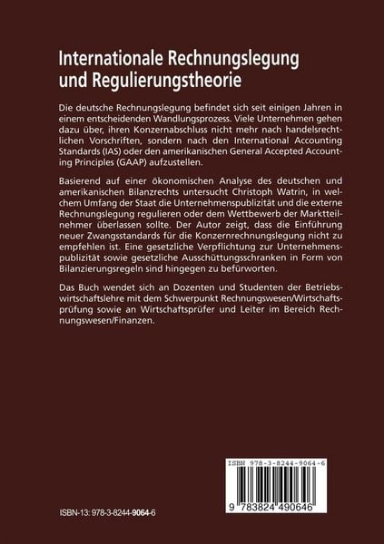 Produktbild: Internationale Rechnungslegung und Regulierungstheorie