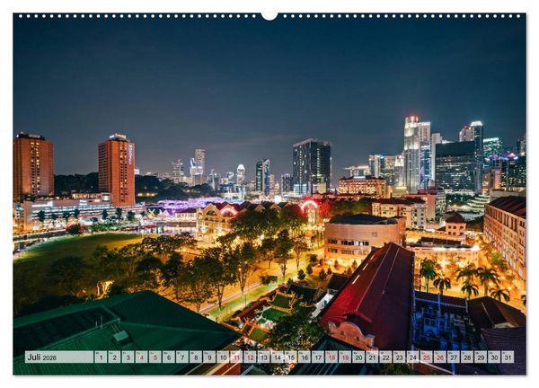 Produktbild: Singapur entdecken (hochwertiger Premium Wandkalender 2026 DIN A2 quer), Kunstdruck in Hochglanz
