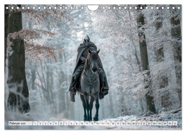 Produktbild: Ritter - Legenden aus Stahl und Ehre (Wandkalender 2026 DIN A4 quer), CALVENDO Monatskalender