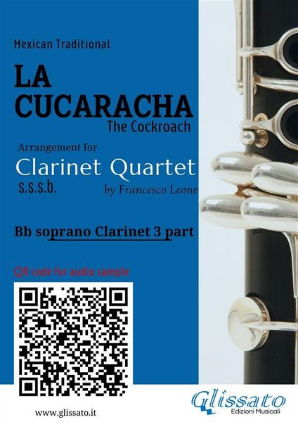 Produktbild: Bb Clarinet 3 part of "La Cucaracha" for Clarinet Quartet