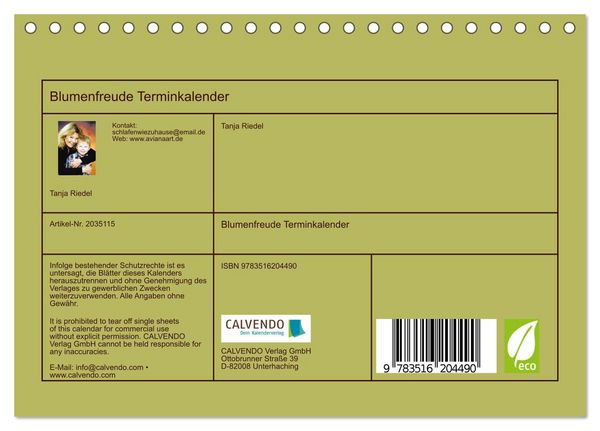 Produktbild: Blumenfreude Terminkalender (Tischkalender 2026 DIN A5 quer), CALVENDO Monatskalender