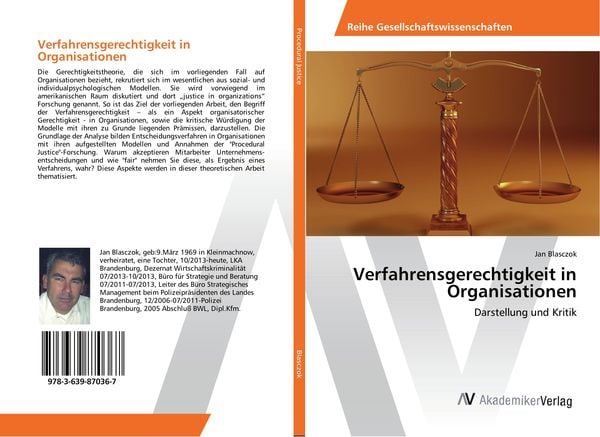 Produktbild: Verfahrensgerechtigkeit in Organisationen