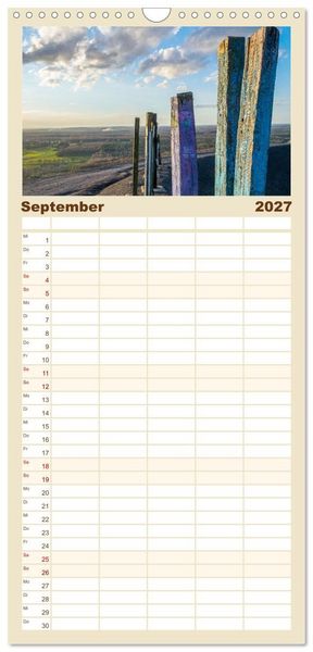Produktbild: Familienplaner 2027 - Bottroper Stadtansichten mit 5 Spalten (Wandkalender, 21 x 45 cm) CALVENDO