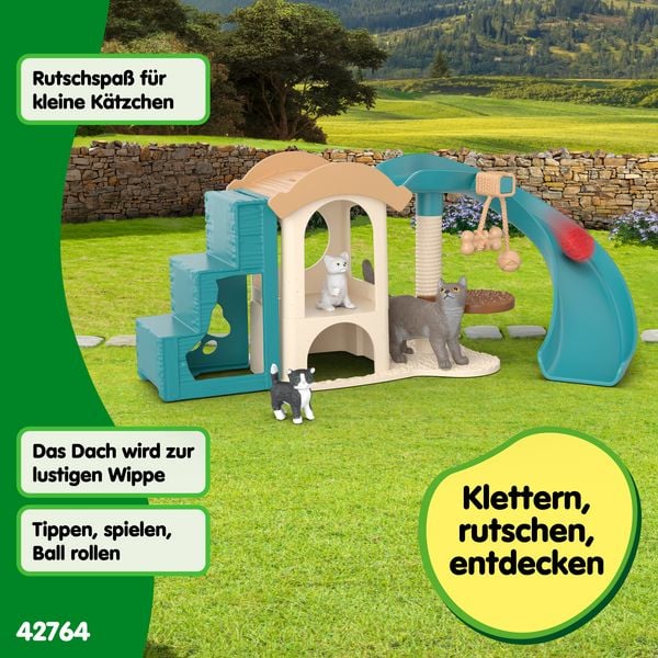 Produktbild: schleich&reg; 42764 Playfun with Cats, Spielspa&szlig; f&uuml;r Katzen