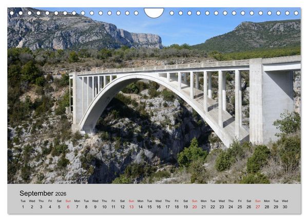 Produktbild: Historic Bridges of Provence (Wall Calendar 2026 DIN A4 landscape), CALVENDO 12 Month Wall Calendar