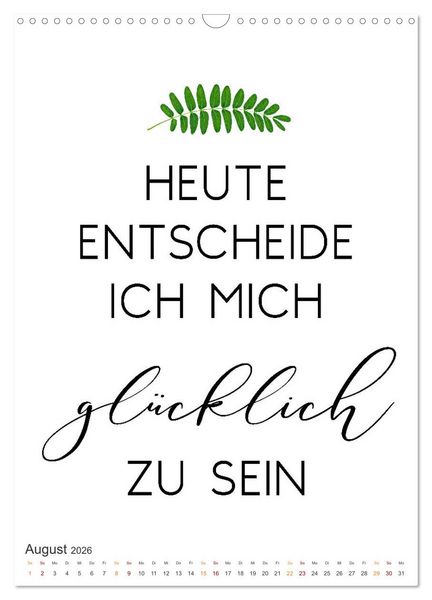 Produktbild: Motivation (Wandkalender 2026 DIN A3 hoch), CALVENDO Monatskalender