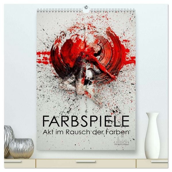 Farbspiele - Akt im Rausch der Farben (hochwertiger Premium Wandkalender 2026 DIN A2 hoch), Kunstdruck in Hochglanz