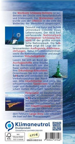 Produktbild: Sehkarte > Seekarte Westk&uuml;ste Schleswig-Holstein