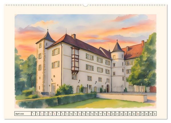 Produktbild: Deutsche Schl&ouml;sser und Burgen (hochwertiger Premium Wandkalender 2026 DIN A2 quer), Kunstdruck in Hochglanz