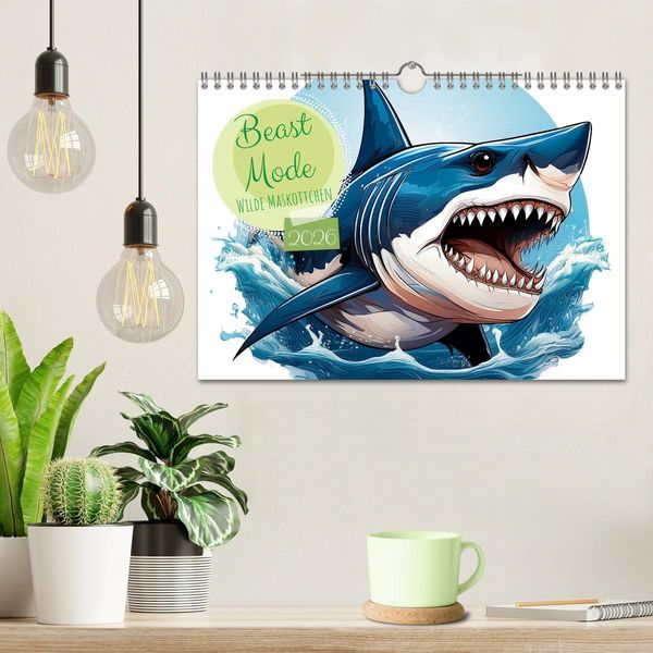 Produktbild: Beast Mode - Wilde Maskottchen (Wandkalender 2026 DIN A4 quer), CALVENDO Monatskalender