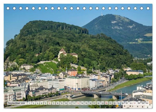 Produktbild: Charmantes Stadtherz SALZBURG (Tischkalender 2026 DIN A5 quer), CALVENDO Monatskalender