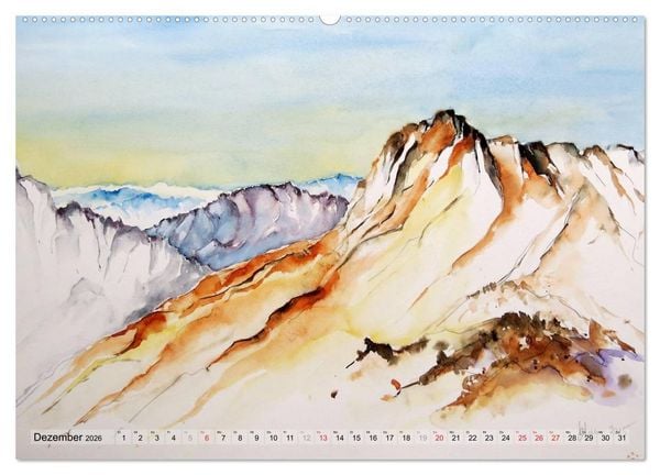 Produktbild: Malerisches Garmisch Partenkirchen - Aquarelle und Fotografien (Wandkalender 2026 DIN A2 quer), CALVENDO Monatskalender
