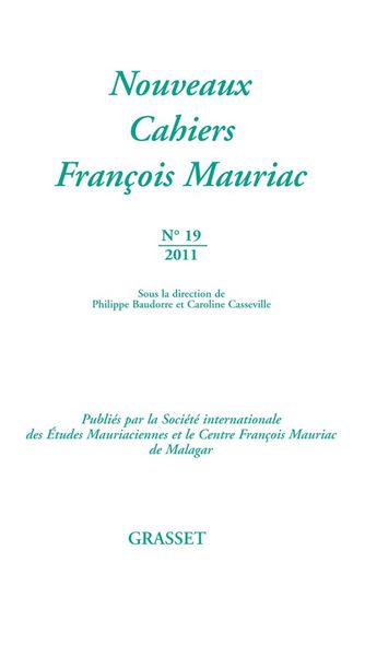 Produktbild: Nouveaux cahiers Fran&ccedil;ois Mauriac N&deg;19