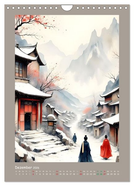 Produktbild: Berge, Pagoden, Tempel (Wandkalender 2026 DIN A4 hoch), CALVENDO Monatskalender