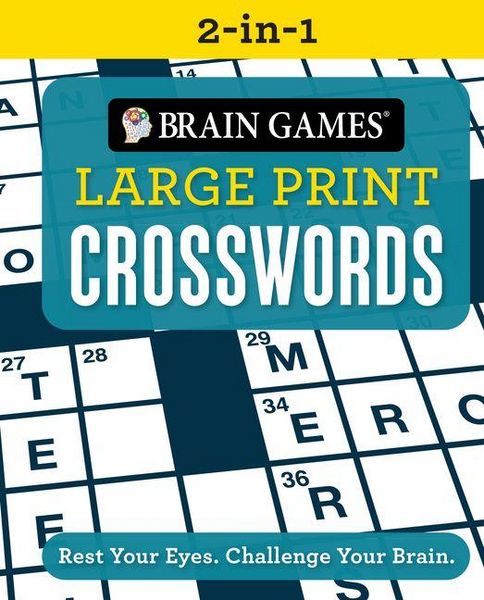 Produktbild: Brain Games 2-In-1 - Large Print Crosswords (384 Pages)