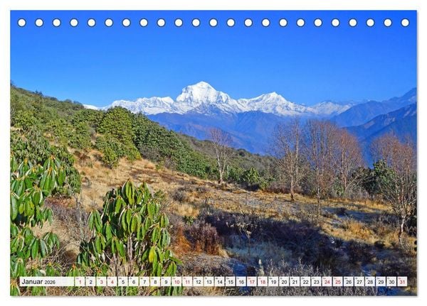 Produktbild: Der POON HILL TREK in NEPAL (Tischkalender 2026 DIN A5 quer), CALVENDO Monatskalender
