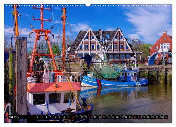 Produktbild: Neuharlingersiel - Ostfrieslands sch&ouml;nstes Hafenst&auml;dtchen (hochwertiger Premium Wandkalender 2026 DIN A2 quer), Kunstdruck in Hochglanz