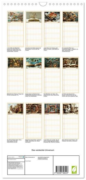 Produktbild: Familienplaner 2027 - Das versteckte Universum mit 5 Spalten (Wandkalender, 21 x 45 cm) CALVENDO
