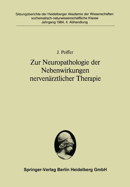 Produktbild: Zur Neuropathologie der Nebenwirkungen nerven&auml;rztlicher Therapie