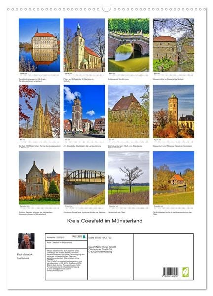 Produktbild: Kreis Coesfeld im M&uuml;nsterland (Wandkalender 2026 DIN A2 hoch), CALVENDO Monatskalender