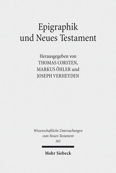 Produktbild: Epigraphik und Neues Testament