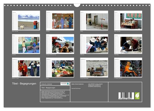 Produktbild: Tibet - Begegnungen (Wandkalender 2026 DIN A3 quer), CALVENDO Monatskalender
