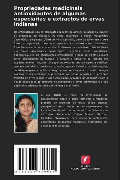 Produktbild: Propriedades medicinais antioxidantes de algumas especiarias e extractos de ervas indianas