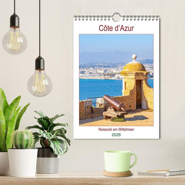 Produktbild: C&ocirc;te d&rsquo;Azur - Reiseziel am Mittelmeer (Wandkalender 2026 DIN A4 hoch), CALVENDO Monatskalender